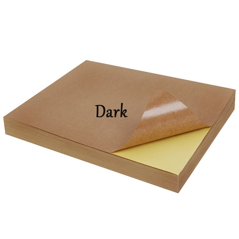 20 50 Sheets 80g A4 A5 Brown Kraft Paper Self Adhesive Sticker Printing Labels For Inkjet Laser Copier Craft Paper