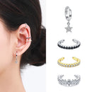 MODIAN 1 Stück Regenbogen Ohrclips 925 Sterling Silber Mode Einzigartige Kleine Manschettenohrringe Für Frauen Mädchen Edler Schmuck Accessoires