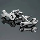 AS High quality playing card Cufflinks new fashion stock hammer dice pistol Cufflinks men's shirt badge pin birthday party gift