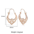 Cut Out Ball Earrings For Women Girls 585 Rose Gold Color Woman Zircon Dangle Earrings Wedding Party Exquisite Jewelry Gifts