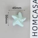IHOMCASA Ceramic Knob Heart Seastar Shell Children Room Furniture Hardware Cabinet Handles Kitchen Wardrobe Bookcase Drawer Pull