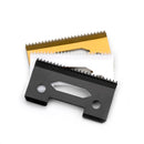 2/10 2-Loch Keramik-Wechselklinge mit gestaffelter Zahnung und Box für kabellose Haarschneidemaschine, austauschbare Klinge, weiß, schwarz, goldfarben