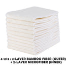 [Mumsbest] 10Pcs Eco-Friendly Liner Ecological Diapers Washable Layer Insert Absorbent Inserts Nappy Liner Booster 13.5*36cm