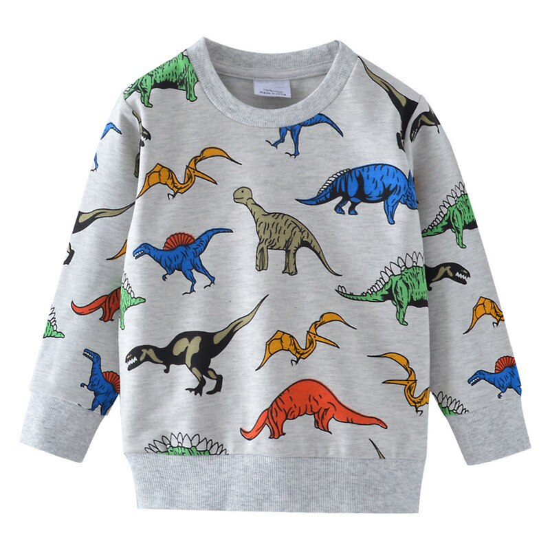 Children Sweatshirts Cotton Dinosaurs Boys Girls Tees Tops New 2019 Autumn Spring Shirts For Kids Boys T shirts Sport Sweater