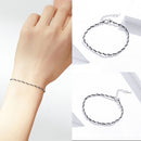 BISAER 925 Sterling Silber Runde Glücksblaue Böse Augen Liebe Herz Offene Armreifen Damen &amp; Mädchen Silber Armbänder Mode Schmuck