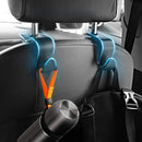 4pcs Car Seat Hook Headrest Hanger Universal Seat Back Stretchable Hook for Bags Handbags Clothes Multifunctional Clips Bracket