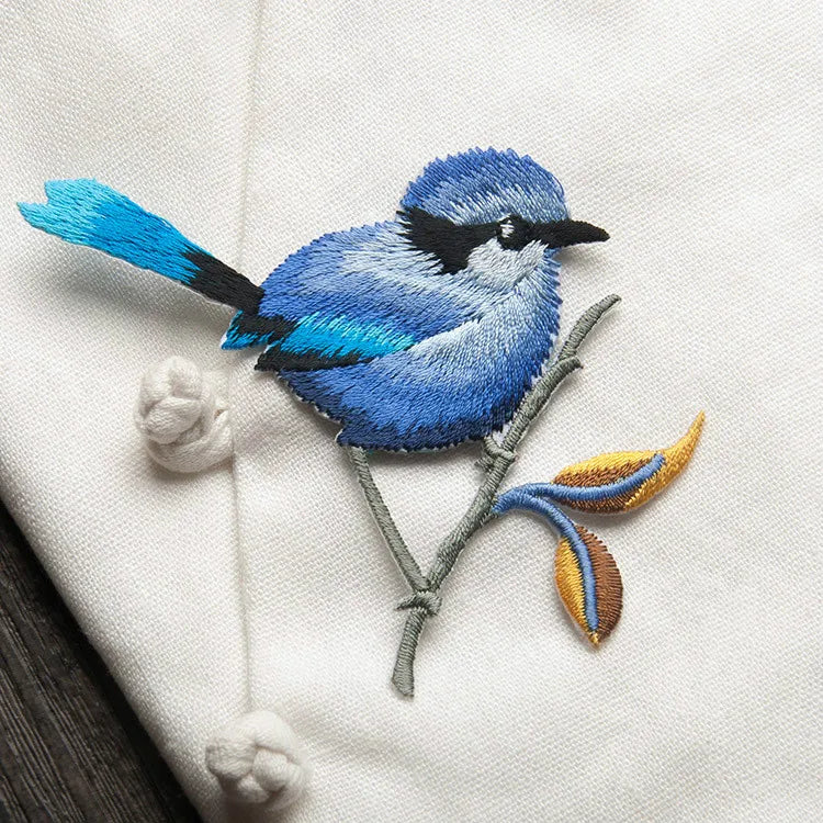 Bird Iron on Patches for Clothing Animal of The Breach Embroidery Applique DIY Hat Coat Dress Pants Accessories Cloth Sticker