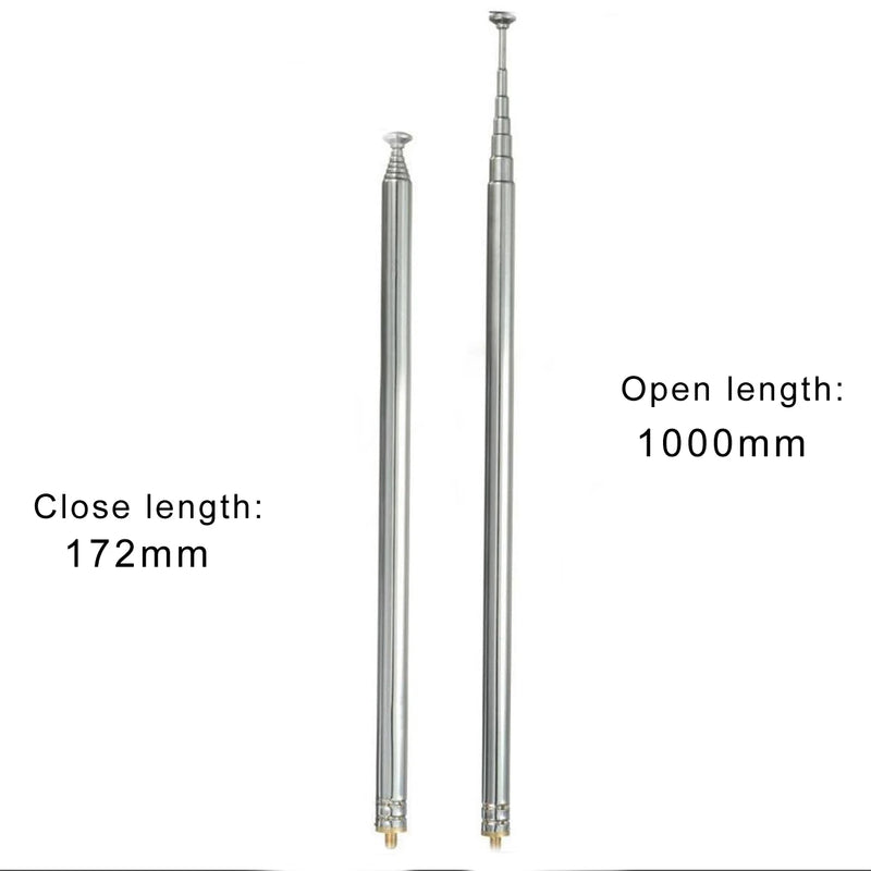 100cm 7 Sections Telescopic Aerial Antenna Replacement for FM Radio TV RC Car Control Transmitter Controller Car Antenna