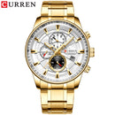 Mens Watches CURREN New Fashion Stainless Steel Top Brand Luxury Casual Chronograph Quartz Wristwatch for Male
