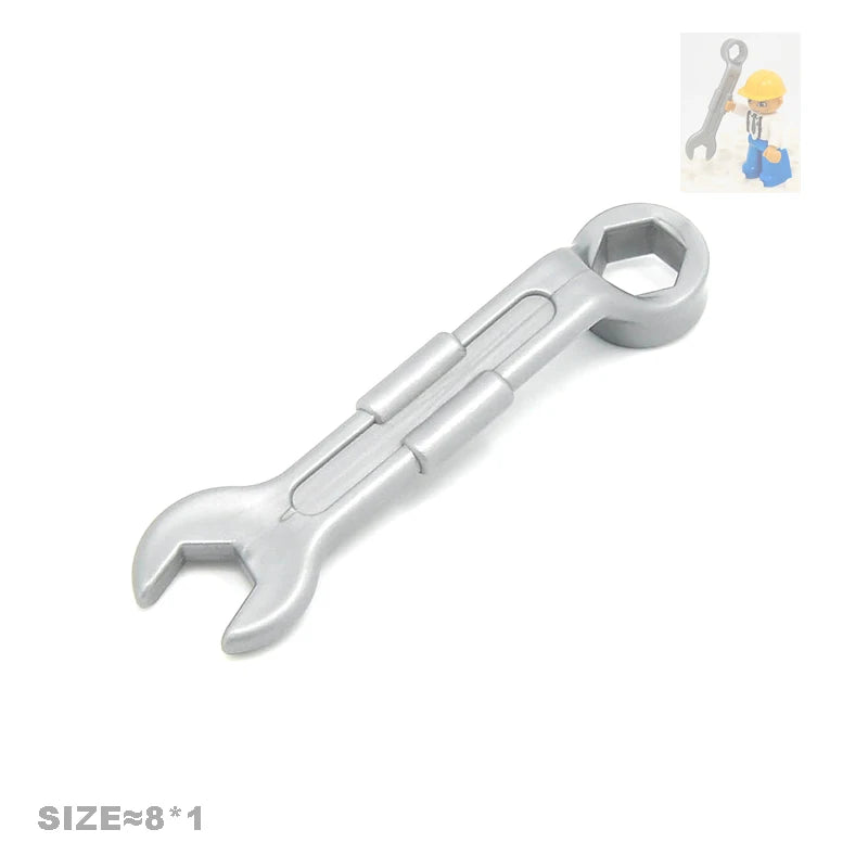 Big Size Action Figures City Princess Policemen Family Building Block Doll Character Accessory Assembly Toys for Children Gift