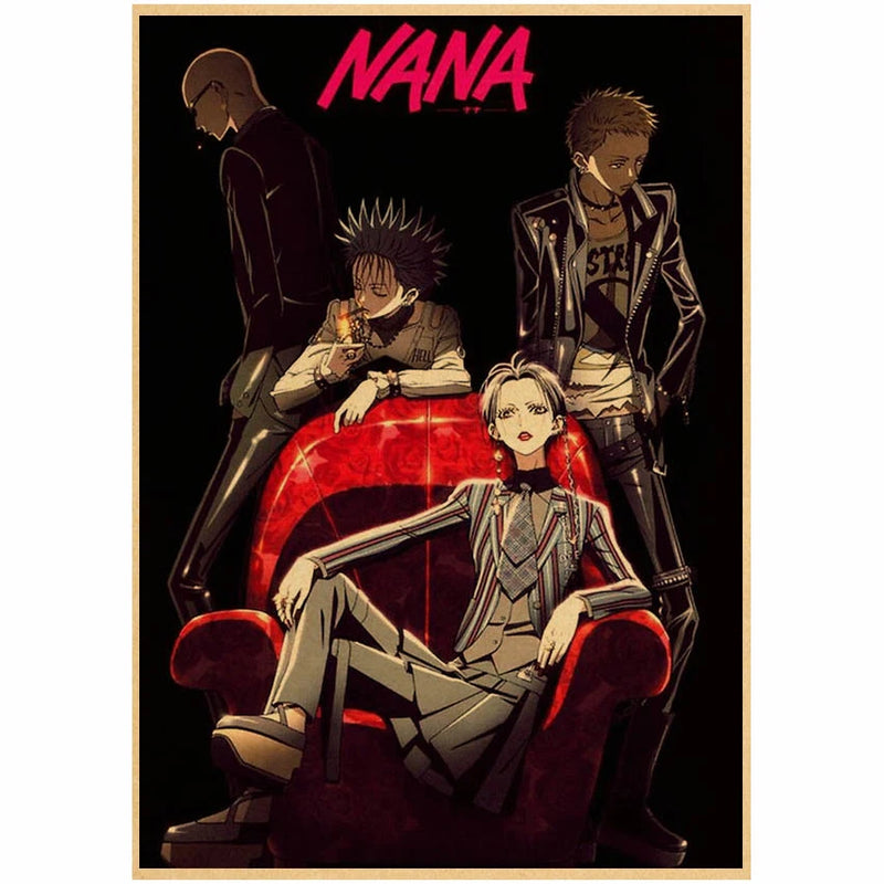 Funny Japanese Anime Nana Osaki Poster Home Decal Art Painting Nana Anime Wall Sticker For Coffee House Bar Decoration Painting