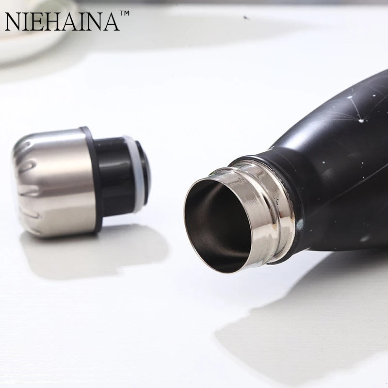 500ml Double-wall Insulated Vacuum Flask Stainless Steel Space Series Coke Thermos For Sport Water Bottles Portable Thermoses