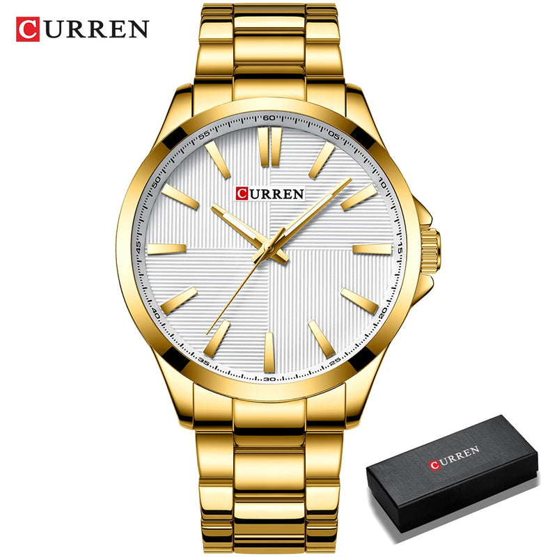 CURREN Watches Men Fashion Watch 2019 Luxury Stainless Steel Band Reloj Wristwatch Business Clock Waterproof  Relogio Masculino