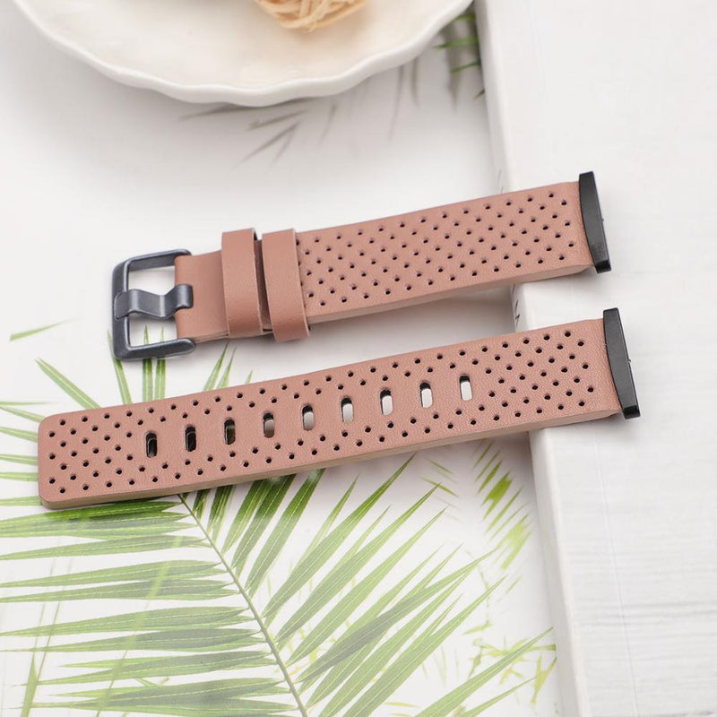Breathable Leather band For fitbit versa 3 versa 4 smart watch belt With holes cowhide strap for fitbit sense sense 2 watchband