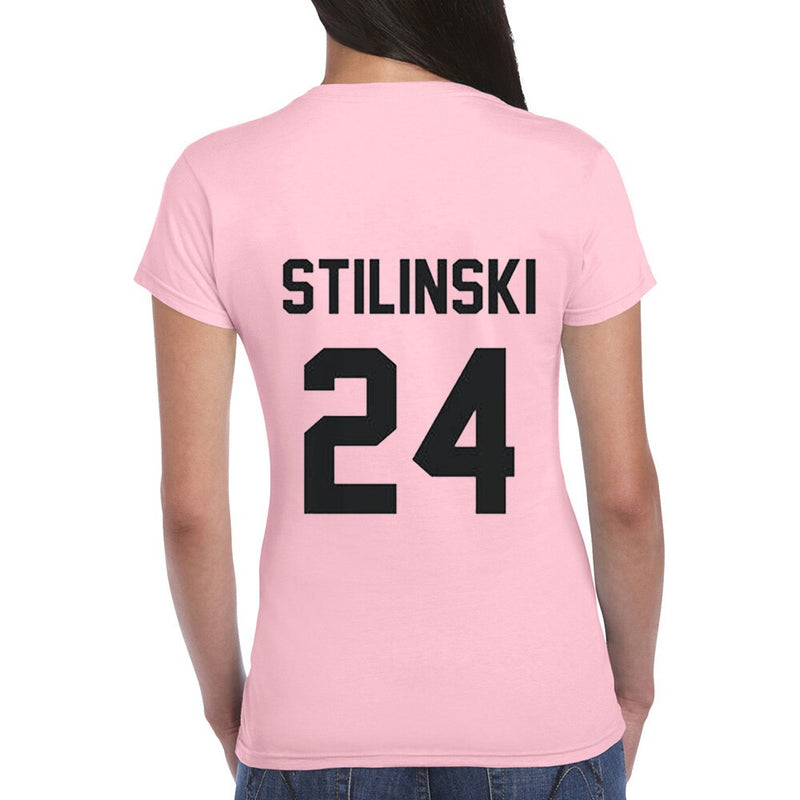 Stilinski 24 Letters Print Women Short Sleeve T Shirt Women Harajuku Kawaii Red Tshirt  Tops Teen Wolf Shirts Women Gai