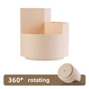 MINKYS Multifunctional 3 Grid 360 Degree Rotating Pen Holder Desktop Organizer Large Capacity Pencil Box School Stationery