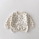 Baby Jungen Hoodie Sportanzug Mädchen Kleidung Set mit Herz-Print