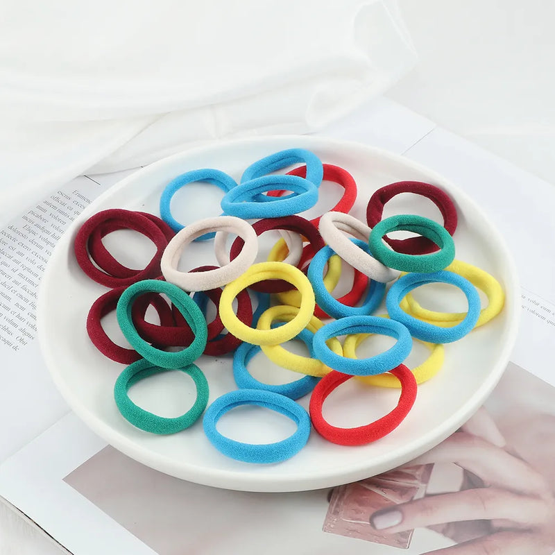 30/50Pcs/Set Women Basic Elastic Hair Bands Scrunchie Ponytail Holder Headband Colorful Rubber Bands Fashion Hair Accessories
