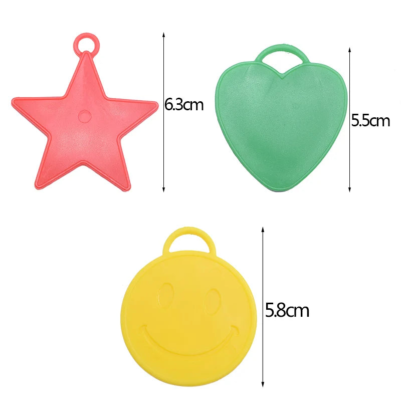 3pcs/set Helium Balloons Fixed Pendant Falling Weight Block for Wedding Birthday Party Decorations Supplies Balloon Accessories