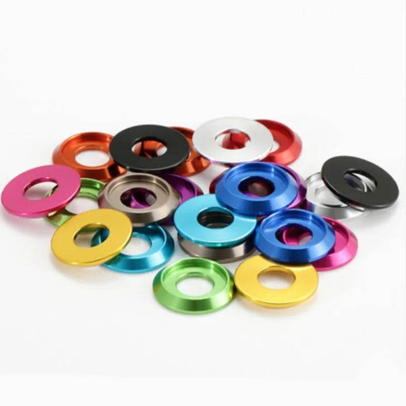 20pcs M2 M2.5 M3 m4 m5 m6 M8 half round colourful Aluminum cup head washer for button head screw A1