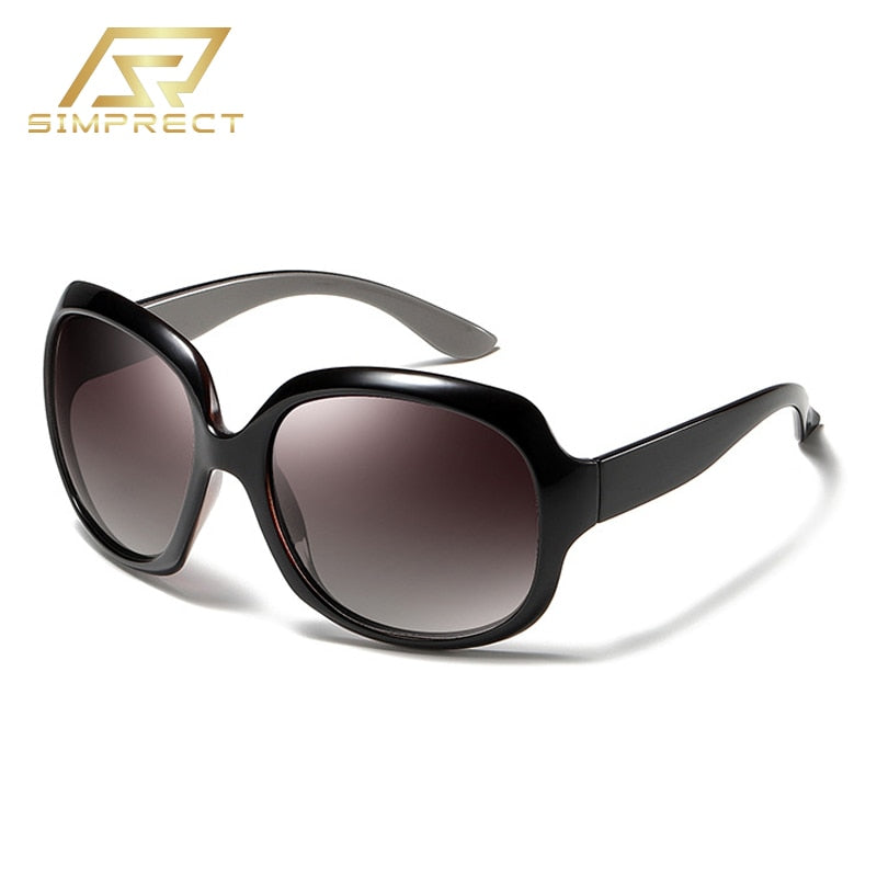 SIMPRECT Polarized Sunglasses Women 2023 UV Protection Oversized Square Sun Glasses Luxury Brand Quality UV400 Shades For Women