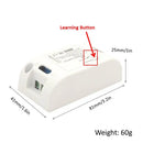 433Mhz Intelligenter Lichtschalter LED-Tastschalter Universelle drahtlose Fernbedienung AC90~250V 10A 1-Kanal-Relaissteuerung für Lampen