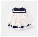 Baby Dresses Spring Autumn Preppy Style Kids Clothing Newborn Infant Baby Girls Party Long Sleeve Dress Kids Clothes 0-2Y