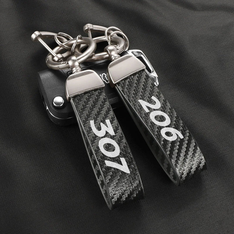 Car Keychain Logo Keyring Accessories For Peugeot 206 207 208 301 307 308 T9 406 407 508 2008 3008 5008 108 RCZ 607 4008 301 306