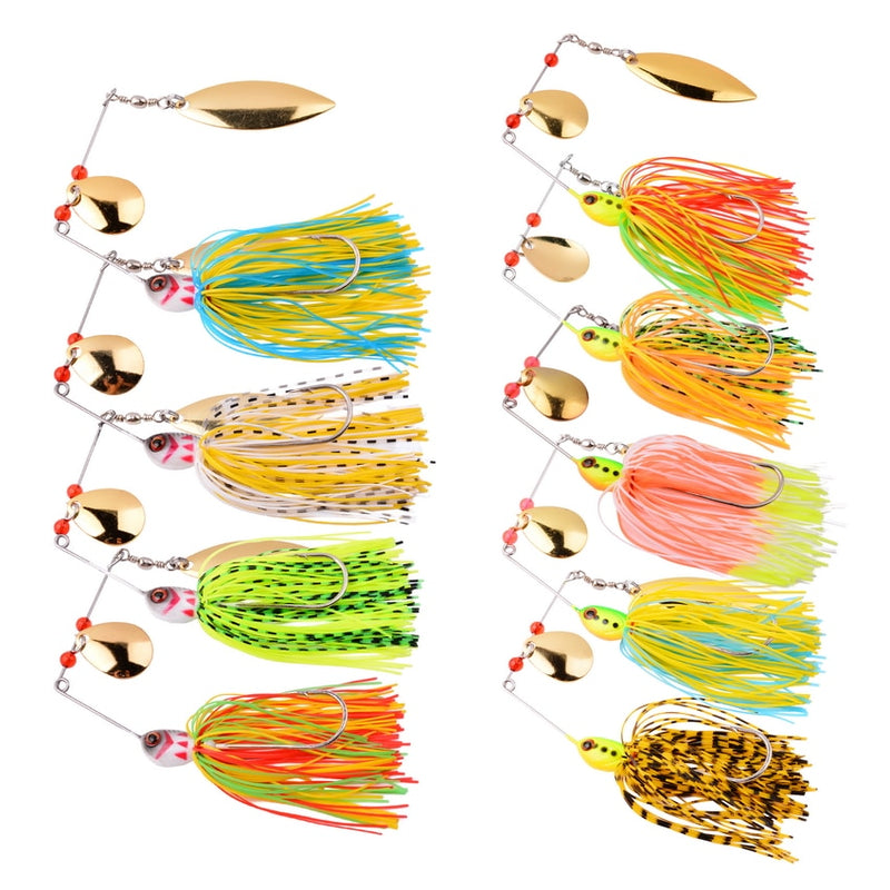 4pcs/8Pcs Fishing Lure Wobbler Lures Spinners Spoon Bait For Pike Peche Tackle All Artificial Baits Metal Sequins Spinnerbait