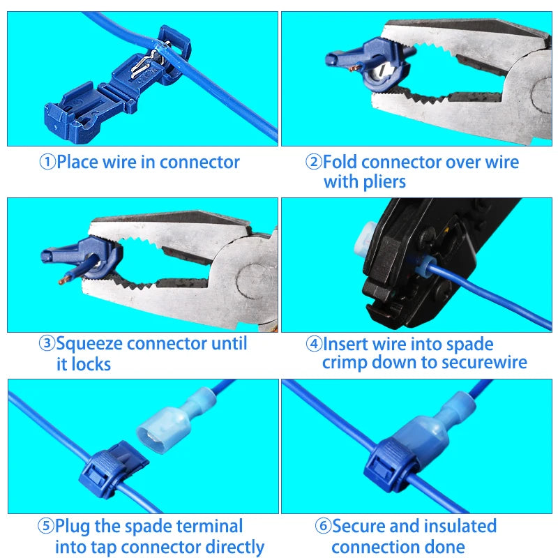 Quick Electrical Cable Connectors Snap Splice Lock Wire Terminal Crimp Wire Connector Waterproof Electric Connector