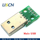 5pcs Mini Micro USB USB A Male USB 2.0 3.0 A Female USB B Connector Interface to 2.54mm DIP PCB Converter Adapter Breakout Board