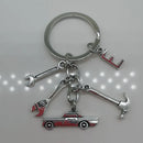 Mechanical Keychain Dad Father Initial Keychain Father's Day Gift Letter A-Z Truck Keychain Truck Key Ring Car Truck Lover Gift