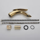 Golden Basin Faucets Rose Gold Bathroom Faucet Deck Mount Cold And Hot Water Tap Single Hole Basin Faucet Bathroom Mixer Taps