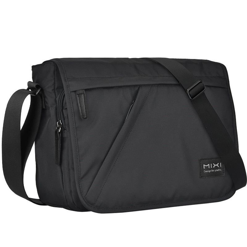 Mixi Fashion Men Messenger Bag Crossbody Boys Casual Shoulder Bag 14 16 Inch Black