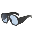 HBK Luxury Celebrity Sunglasses Women Men Retro Oversized Oval Sun Glasses Hip Hop Style High Quality Big Frame Brown Gray Lens