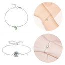 BISAER 925 Sterling Silber Runde Glücksblaue Böse Augen Liebe Herz Offene Armreifen Damen &amp; Mädchen Silber Armbänder Mode Schmuck
