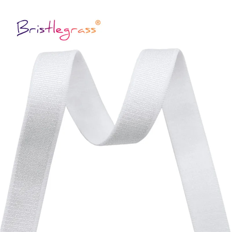 BRISTLEGRASS 2 5 10 Yard 1/2" 5/8" 3/4" 13mm 15mm 20mm Bra Strap Elastic Band Plush Shoulder Tape Underwear Lingerie Sewing Trim