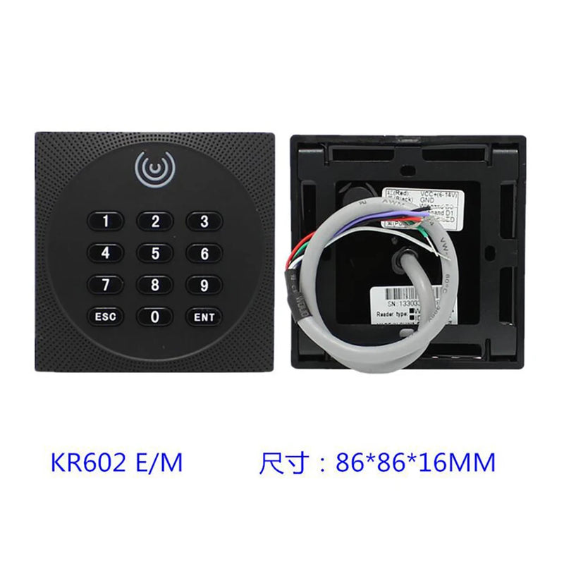 IP65 Waterproof Access Control Card Slave Reader Wiegand 26 34 Card for Door Access Control System Rfid IC Reader  KR602E