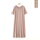 Plus size Fashion Summer Night Dress Women Nightgowns Sleepwear Women's Sleepshirts Modal Cotton Candy Color Ladies Nightwear