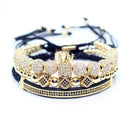 Herrenschmuck Armband Männer Luxus Königsarmreif Set Römische geflochtene Armbänder für Frauen Mode Armband Gold Manschette Freundschaftsgeschenke