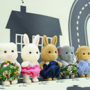 Easter Bunny Simulation Forest Animal Baby Toys Rabbit Family Dolls Dollhouse Figures Collectible Toy  4.5cm Furniture Set Gift