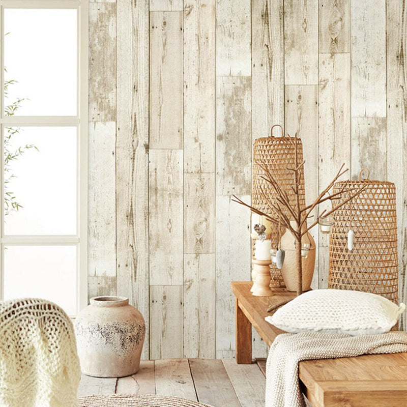 Classic Peel And Stick Wood Plank Wallpaper Sticker Vinyl Self Adhesive Wall Paper Design For Walls Bathroom Bedroom Home Decor