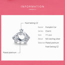 bamoer S925 Silber Hochzeit Kürbis Auto Metall Charm passend für Original Schlangenarmband Krone mit Herzperlen Schmuckherstellung BSC270
