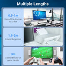 Vention USB 3.0 Verlängerungskabel USB 3.0 2.0 Kabelverlängerung Datenkabel für PC Smart TV Xbox One SSD High-Speed USB-Kabelverlängerung