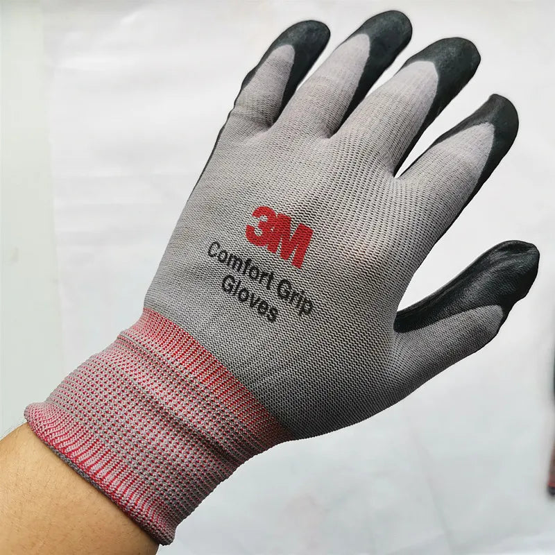 3M Work Gloves Comfort Grip wear-resistant Slip-resistant Gloves Anti-labor Safety Gloves Nitrile Rubber Gloves