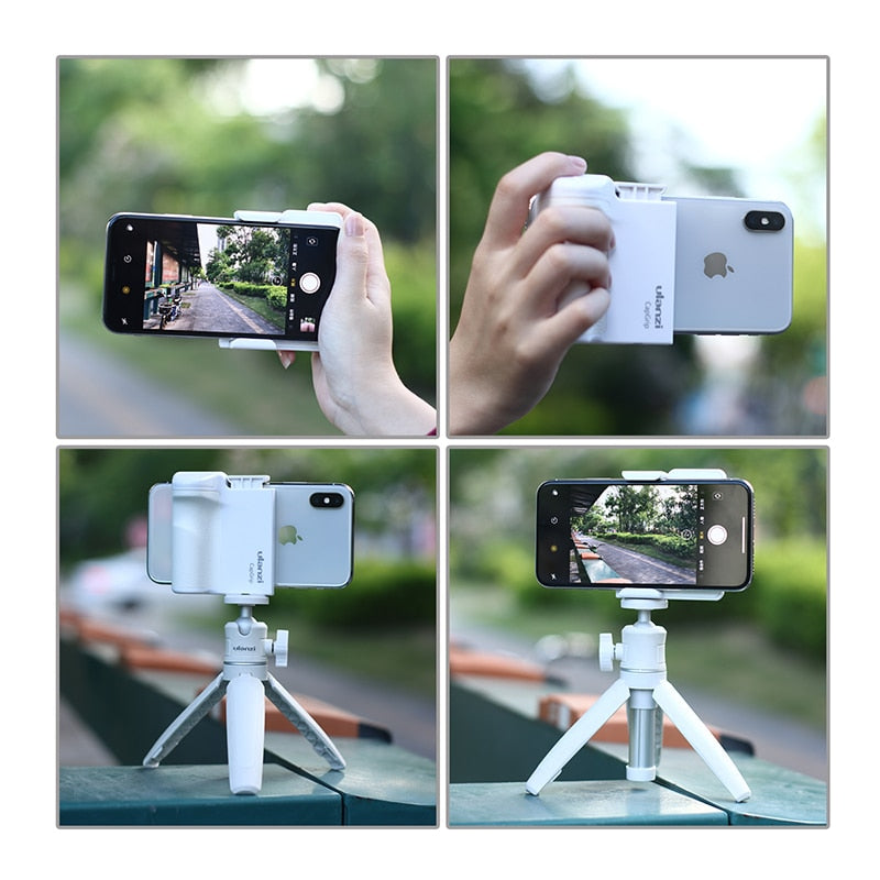 Smartphone Selfie Booster Handle Grip Bluetooth Photo Stabilizer Holder with Shutter Release 1/4 Screw Phone Stand