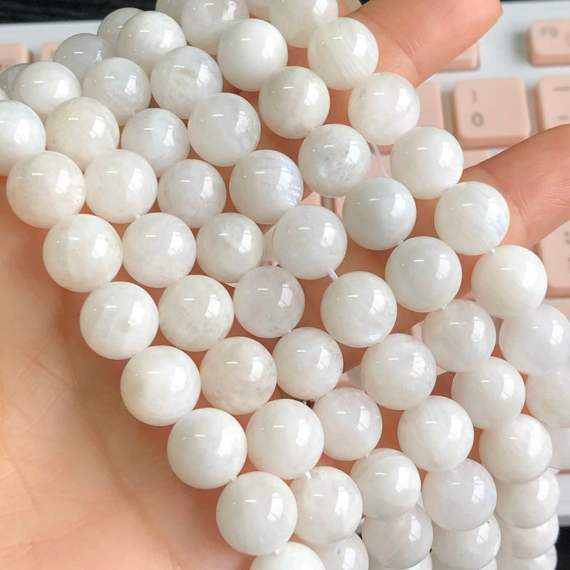 Natural Stone Moonstone Beads High Quality Round Smooth Loose Beads For Jewelry Making DIY Bracelet Pendant Necklace 6/8/10mm