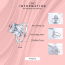 Modian 100% 925 Sterling Silver Rectangle 5A Clear Zircon Luxury Rings Anniversary Engagement Jewelry For Women Fashion Rings
