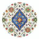 Retro Round Living Room Rug Home Bedroom Round Floor Pad Computer Chair Floor Pad European Wardrobe Floor Pad and Carpet