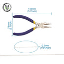 pandahall 1 Set DIY Jewelry Tool Sets with Wire Looping Forming Pliers 6 Step Multi-Size Barrels Round Nose Plier Copper Wires